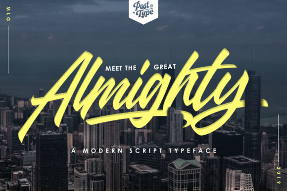 Almighty: The Bold Handwritten Typeface for Standout Brand Identity