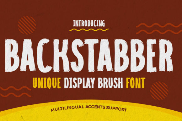 Backstabber: A Bold Display Font for Handmade Crafts