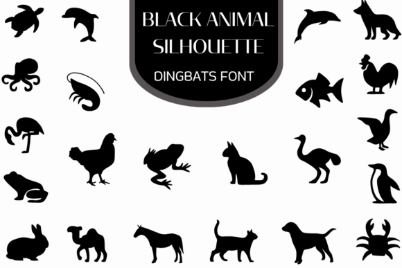 Black Animal Silhouette: The Dingbats Font for Clearer Campaign Visuals