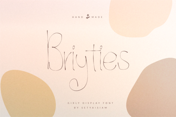 Briyties: A Sweet Script Handwritten Font for Editorial Design