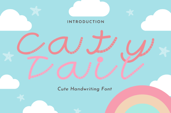 Caty Tail Style: A Whimsical Handwritten Font for Brand Identity