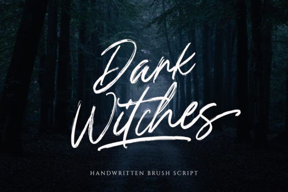 Dark Witches: A Brushed Script for Bold Brand Identity