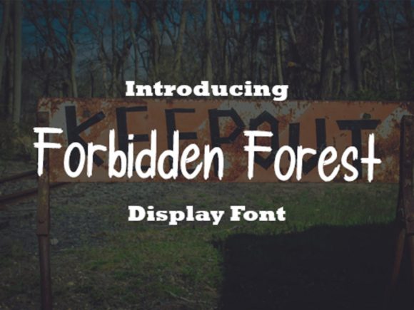 Forbidden Forest Typeface: Elevate Brand Identity with Script Handwritten Design