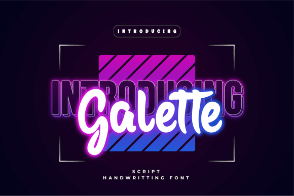 Galette: A Handwritten Script Font for Editorial Design