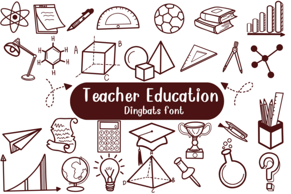 Teacher Education: A Creative Dingbat Font for Distinctive Brand Identity
